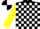 Silk - Black and White check, Yellow sleeves, Black and White quartered cap.