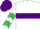 Silk - White, purple hoop, white sleeves, emerald green chevrons, purple cap