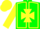 Silk - Green, yellow maltese cross, yellow seams on sleeves, yellow cap