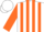 Silk - White body, orange striped, orange arms, white cap, orange striped