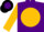 Silk - Purple, black kangaroo on gold ball, gold ball on sleeves