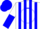 Silk - White and blue stripes, blue circle, white & blue halved sleeves, blue cap