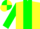 Silk - Yellow body, green stripe, green arms, yellow cap, green quartered