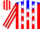 Silk - Red, white stars on blue yoke, red and white stripes