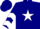 Silk - Navy blue, white star, white chevrons on sleeves