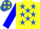 Silk - Yellow, royal blue stars, blue sleeves