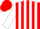 Silk - red, white epaulets, white stripes on sleeves, red cap