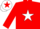 Silk - Red, White star, White cap, Red star.