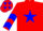 Silk - Red, blue star, red sleeves, blue chevrons, red cap, blue stars