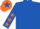 Silk - Royal blue, orange stars on sleeves, orange cap, royal blue star