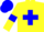 Silk - Yellow body, blue saint andre's cross, yellow arms, blue armlets, blue cap
