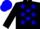 Silk - Black, blue stars, blue cap
