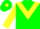 Silk - Ligth green body, yellow chevron, yellow arms, ligth green cap, yellow diamond