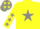 Silk - Yellow, grey star, yellow sleeves, grey stars