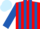 Silk - Red & royal blue stripes, royal blue sleeves, light blue cap