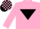 Silk - Pink, black inverted triangle, check cap