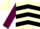 Silk - Ivory, multi-colored coat of arms, black chevrons on maroon sleeves