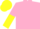Silk - Flourescent pink,flourescent yellow chevronsandcollar, halved sleeves, qtd cap, f pink peak