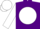 Silk - Purple body, white disc, white arms, white cap, purple hooped