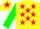 Silk - Yellow body, red stars, green arms, yellow cap, red star