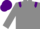 Silk - Grey body, purple epaulettes, grey arms, purple cap, grey grey