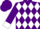 Silk - Purple, white diamonds,  white cuffs