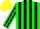 Silk - Green, black striped, green, black striped sleeves, yellow cap