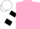 Silk - Pink, white dove emblem, black hoops on sleeves, white cap