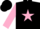 Silk - Black, pink star, pink sleeves