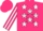 Silk - Hot pink, white stars, white star stripe on sleeves, hot pink cap