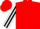 Silk - Red, white & black 'munoz' black stripe on sleeves