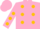 Silk - Pink, gold dots