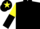 Silk - Black, yellow, black halved sleeves, yellow, black star cap