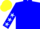 Silk - Blue, blue, light blue stars sleeves, yellow cap