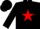 Silk - Black body, red star, black arms, black cap, red black