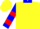 Silk - Yellow, colorado flag emblem, blue collar, blue & red bars on sleeves
