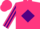 Silk - Hot pink, hot pink 'w' on purple diamond, purple diamond stripe on sleeves