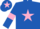 Silk - Royal blue, pink star, armlets and star on cap.