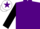 Silk - Purple, white shamrock, black sleeves, white cap, purple star
