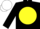 Silk - Black, yellow disc, yellow armlet, white cap