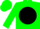 Silk - Fluorescent green, green 'frs' on black ball, green cap