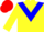 Silk - Yellow, blue chevron, yellow sleeves, red cap