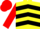 Silk - Yellow, black chevrons, red sleeves and cap