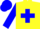 Silk - Yellow body, blue saint andre's cross, blue arms, blue cap