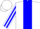Silk - White body, blue stripe, white arms, blue striped, white cap, blue striped