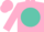 Silk - Pink, pink 'h' on turquoise ball, pink cap