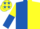 Silk - Royal blue and yellow (halved), sleeves reversed, yellow cap, royal blue stars