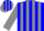Silk - Blue, grey stripes on sleeves