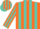 Silk - Orange and turquoise stripes