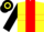 Silk - Yellow, black horseshoe on red panel, red hoop on black sleeves